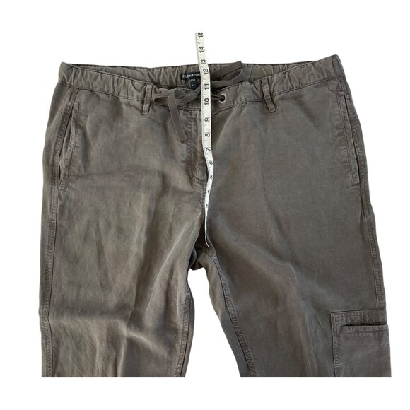 Eileen Fisher Womens Linen Lyocell Cargo Utility Pants Ankle Zip Army Green Size - Picture 8 of 12
